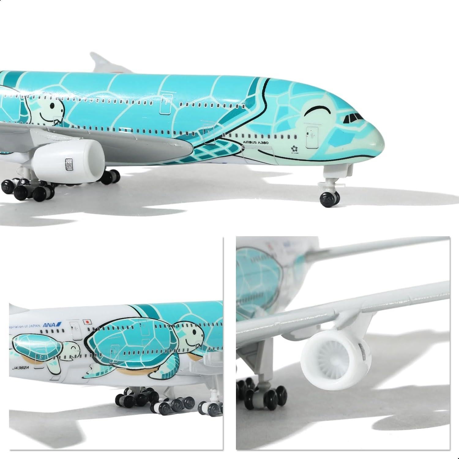 Modelo A380 1/300 QIYUMOKE Tortuga Marina Verde