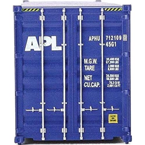 Contenedor 40' Hi Cube APL Walthers Escala HO Azul Blanco