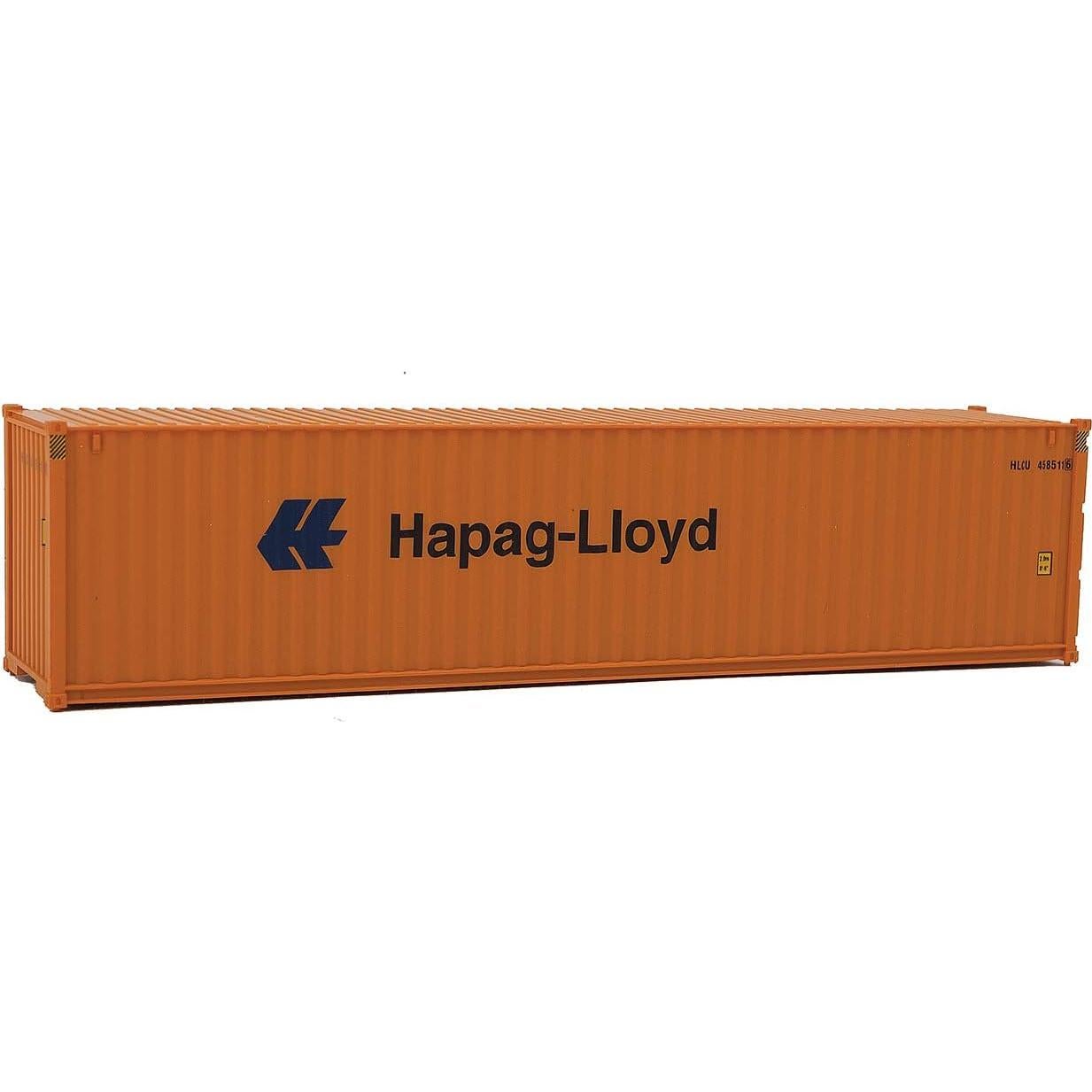 Contenedor HO Walthers Hapag Lloyd 40' Hi Cube Naranja Azul