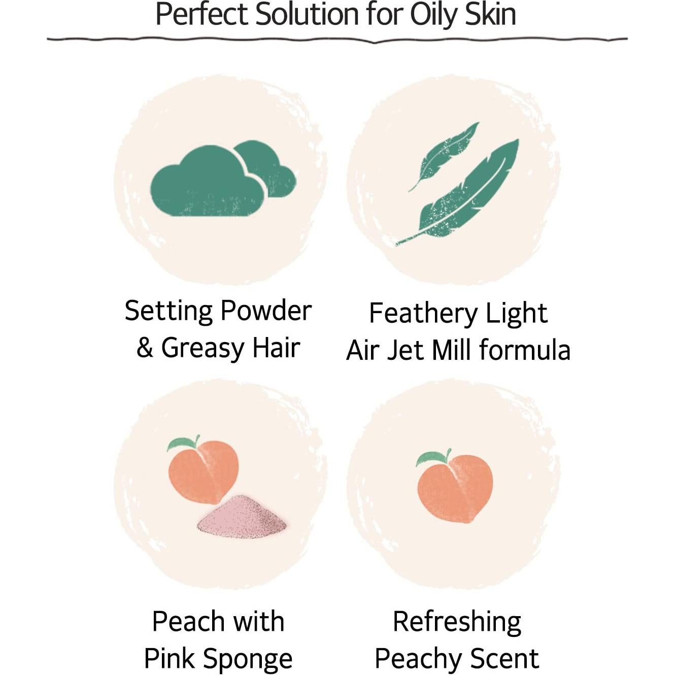 Polvo de Acabado SKINFOOD 5g - Control de Sebo Durazno