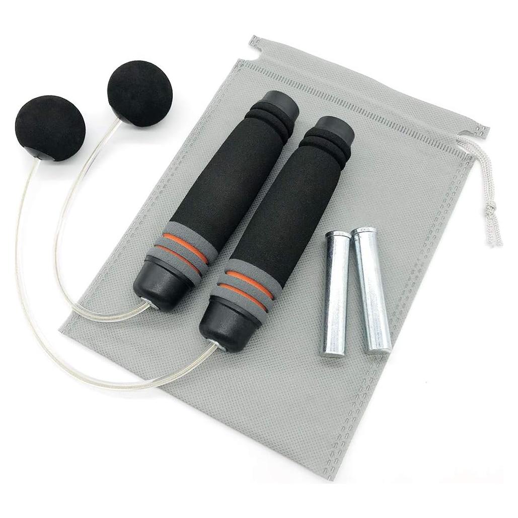 Benvo Weighted Ropeless Jump Rope Cordless Speed Rope Skipping Rope for Double Unders, Exercise, WOD, Boxing, MMA Beachbody Training Fitness- Updated Version