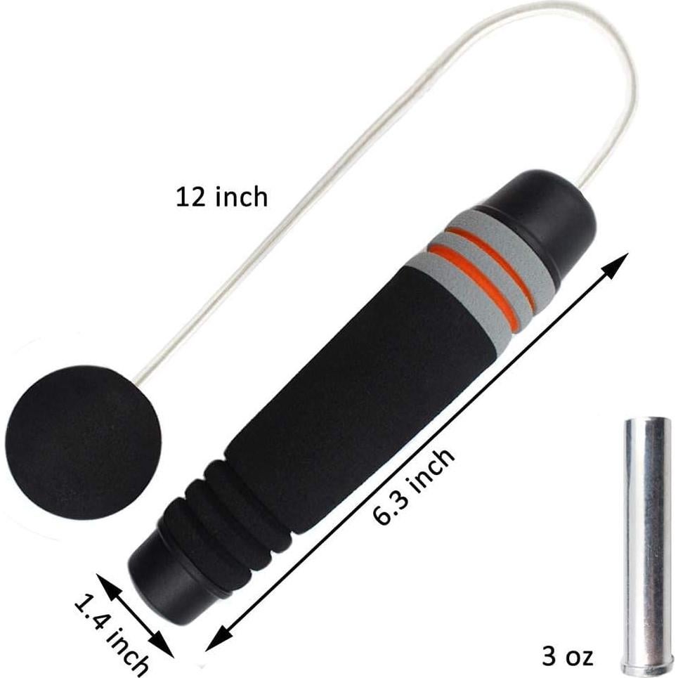 Benvo Weighted Ropeless Jump Rope Cordless Speed Rope Skipping Rope for Double Unders, Exercise, WOD, Boxing, MMA Beachbody Training Fitness- Updated Version