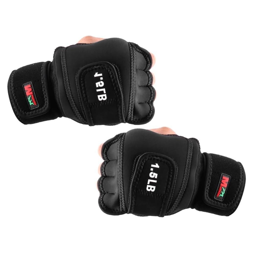Weighted Gloves 3lb(1.5lb Each), Fitness Soft Iron Gloves Sandbag Weight Bearing Training Gloves with Wrist Support for Gym Boxing, Cross Training(3lb)