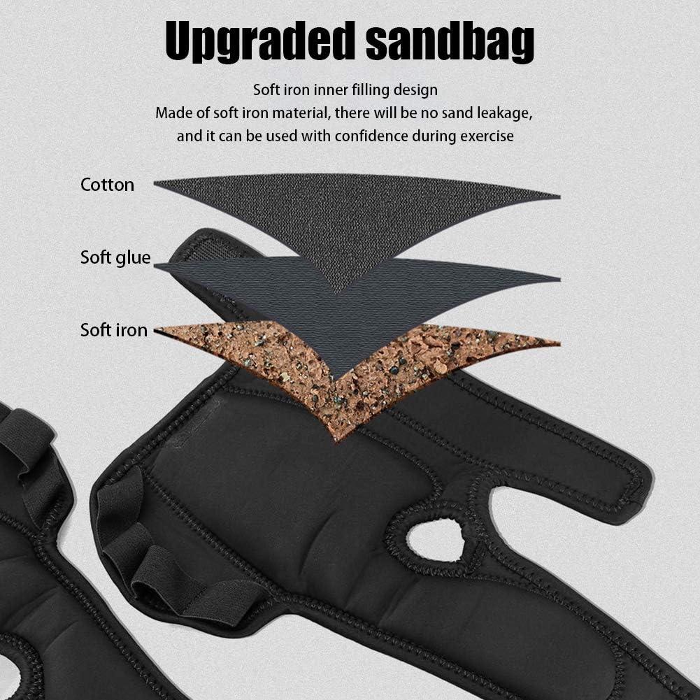 Weighted Gloves 3lb(1.5lb Each), Fitness Soft Iron Gloves Sandbag Weight Bearing Training Gloves with Wrist Support for Gym Boxing, Cross Training(3lb)