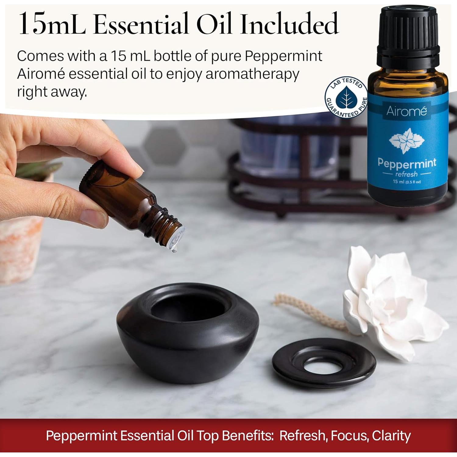 Difusor de Aceite Esencial Airomé PDGAR con 15ml Menta