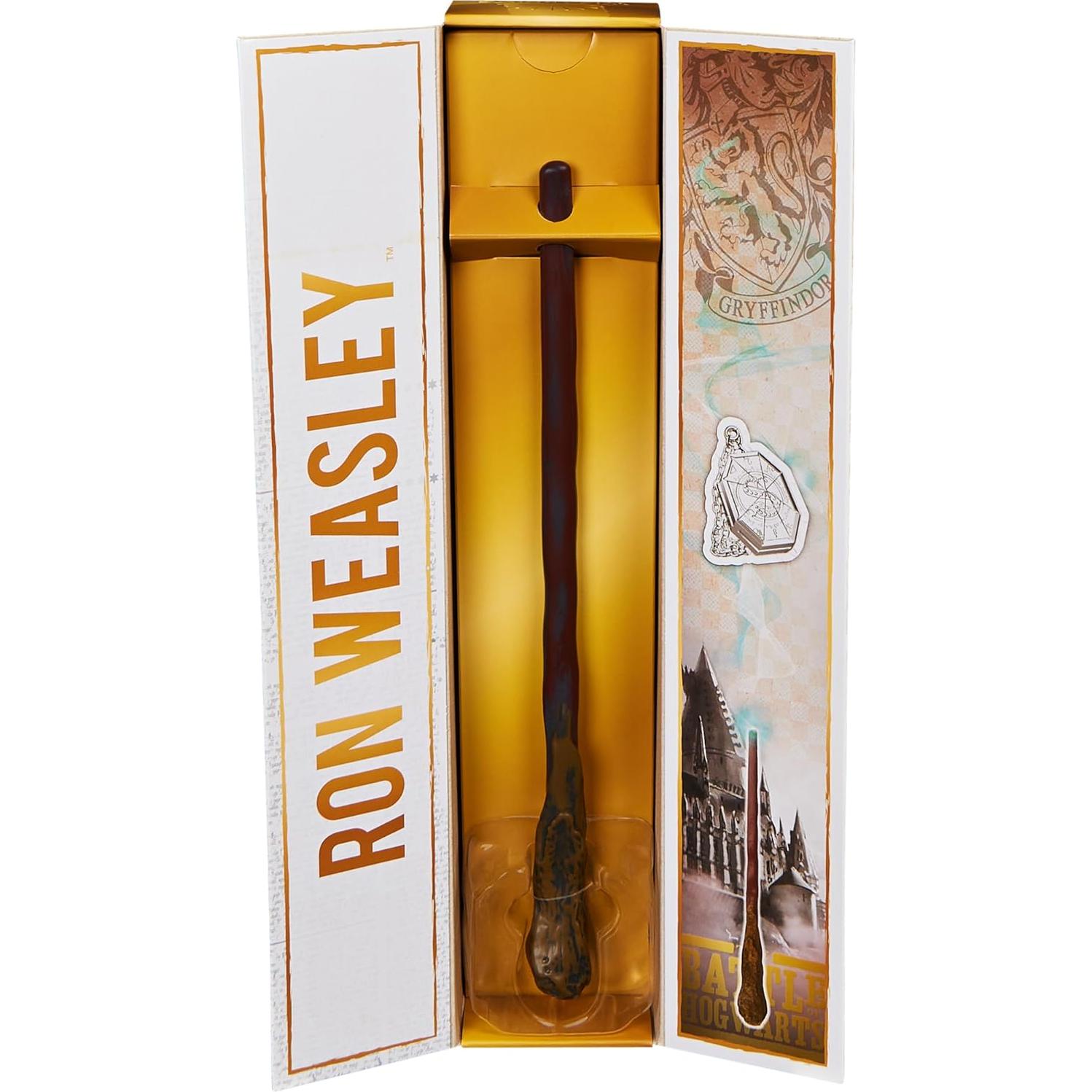 Varita Coleccionista Ron Weasley 30 cm con Soporte y Icono