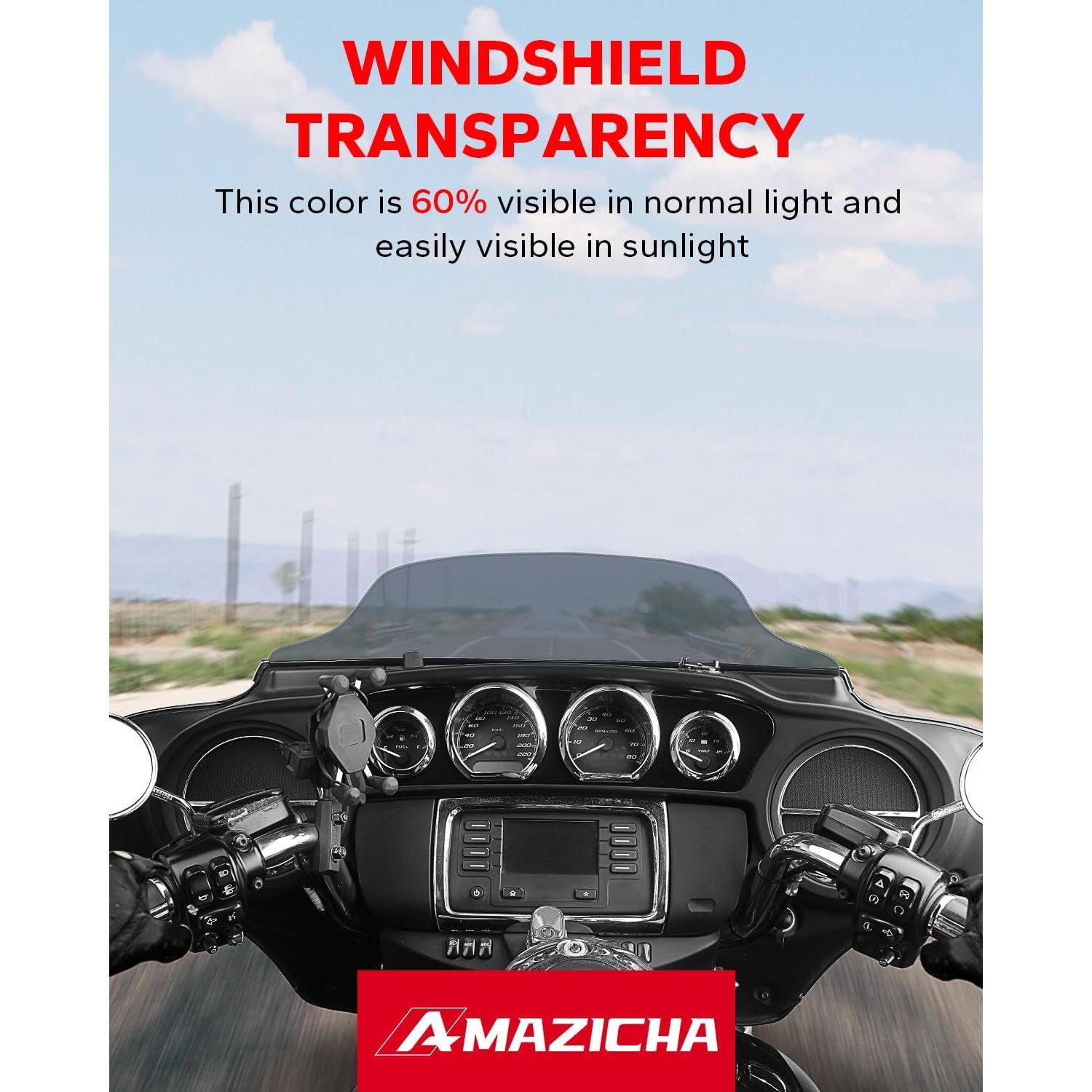 Parabrisas de Onda Ahumada Amazicha 7" para Harley 2014-2023