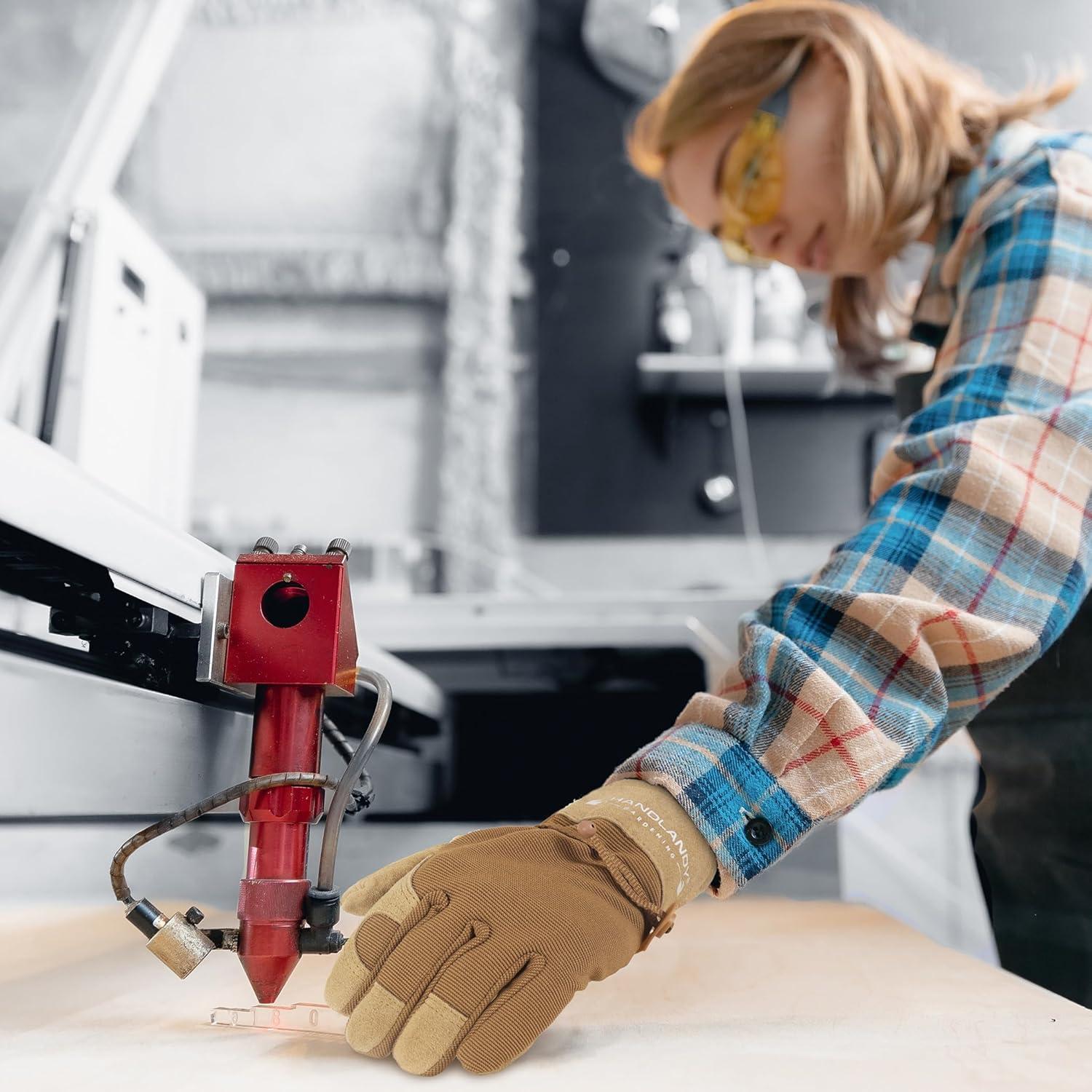 Guantes de Trabajo HLDD HANDLANDY para Mujeres - Cuero y Transpirables