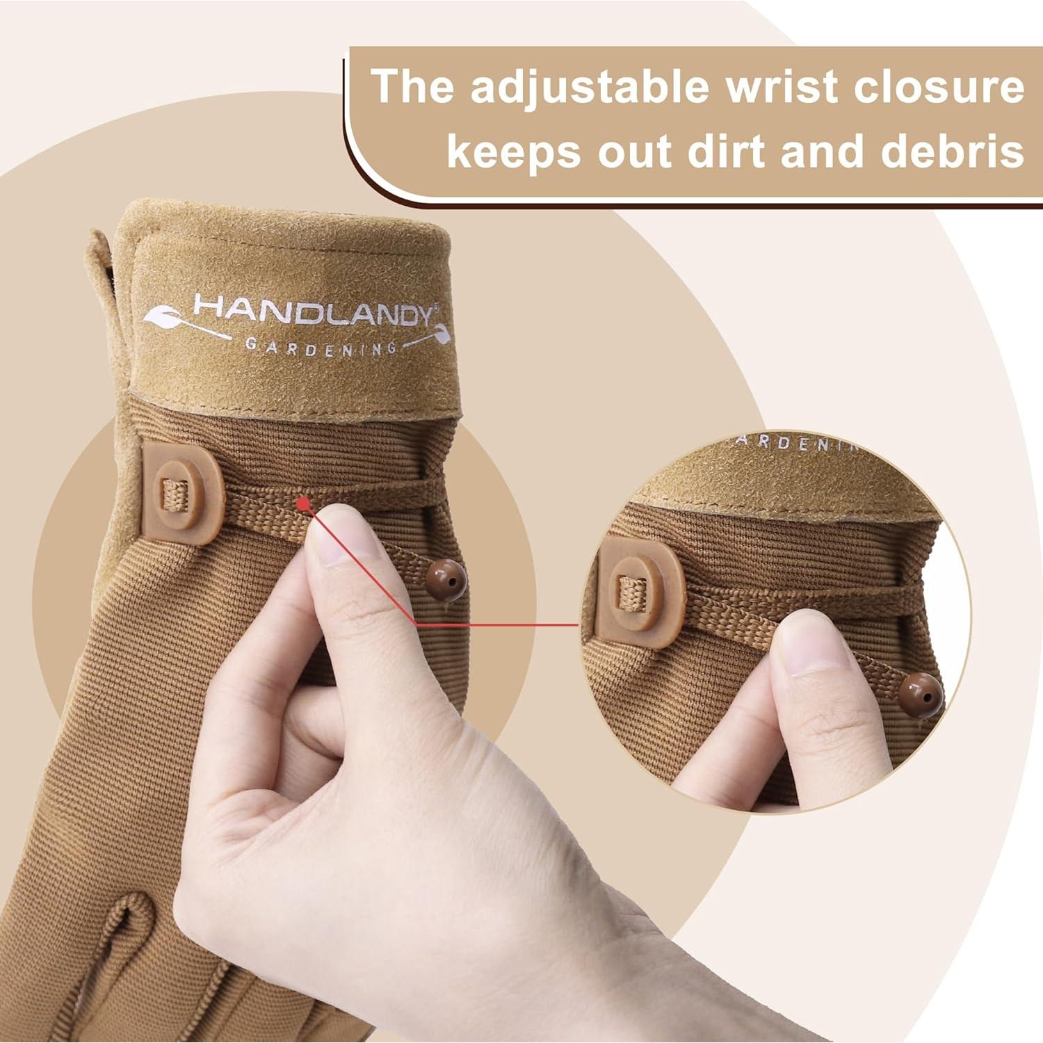 Guantes de Trabajo HLDD HANDLANDY para Mujeres - Cuero y Transpirables