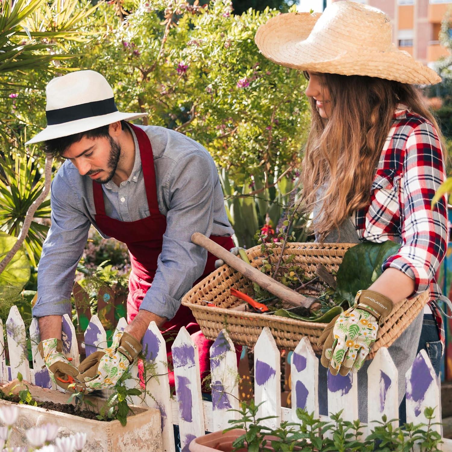 Guantes de Trabajo HLDD HANDLANDY para Mujeres - Cuero y Transpirables
