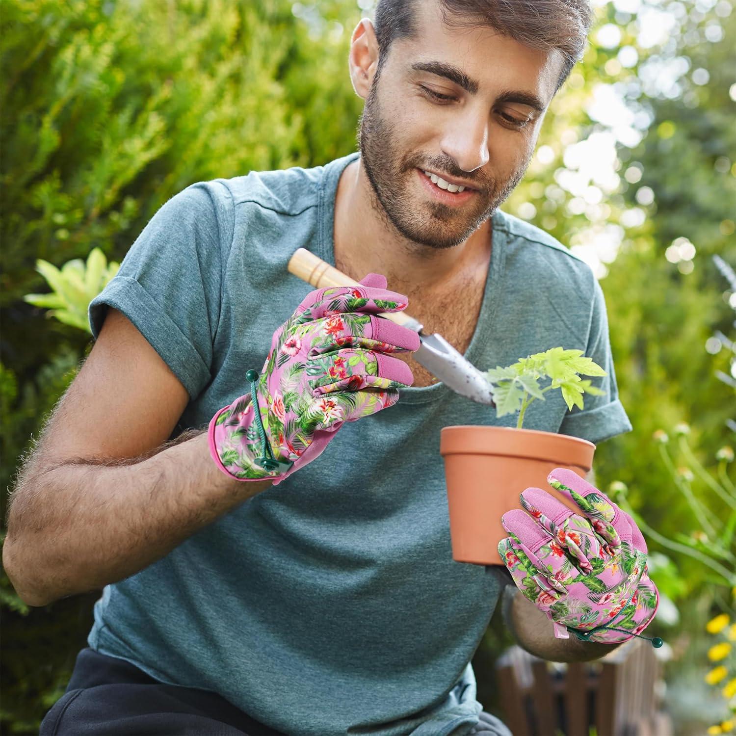 Guantes de trabajo HLDD HANDLANDY para mujeres - Rosa