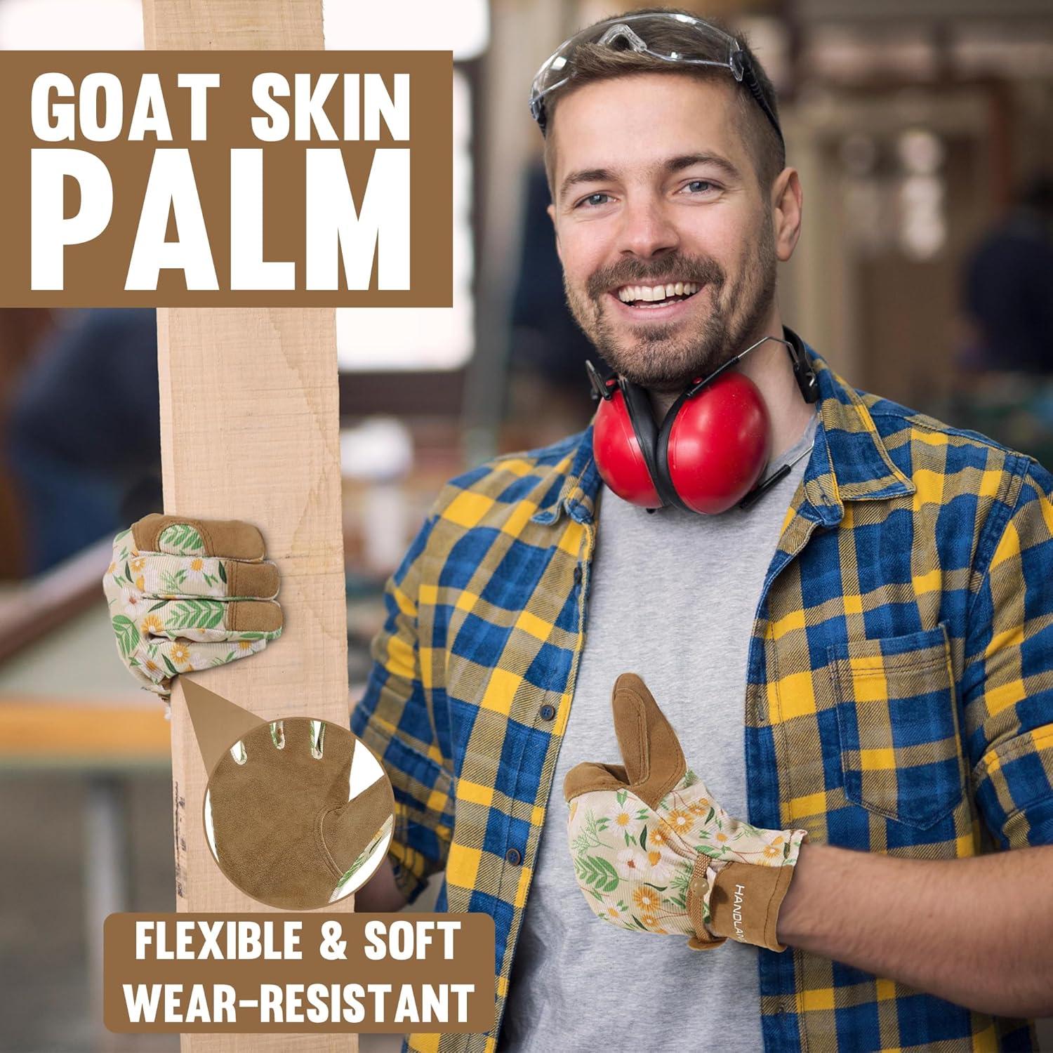 Guantes de Trabajo HLDD HANDLANDY para Mujeres - Cuero y Transpirables