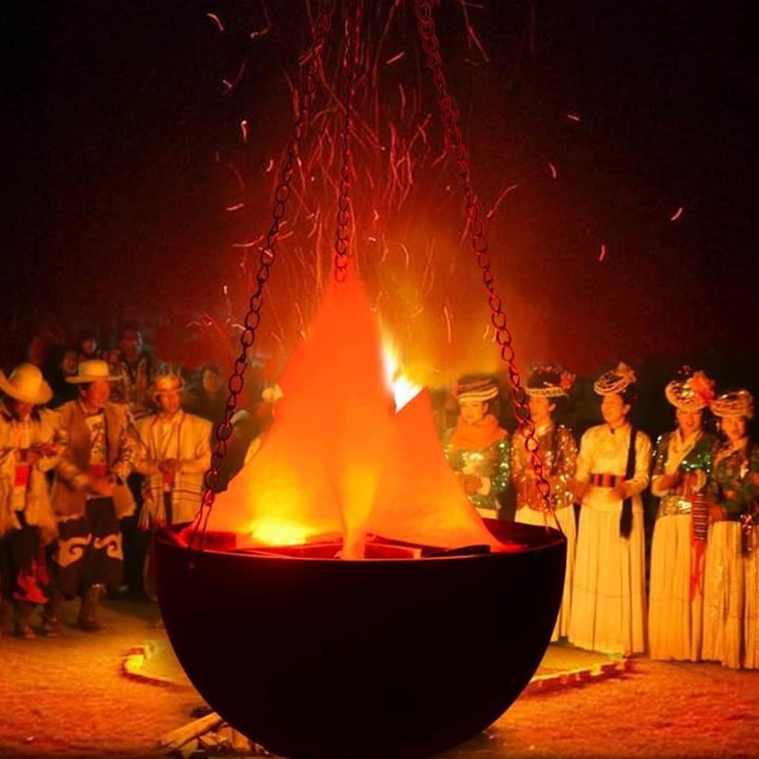 Luz de Llama Colgante LED 3D YANGVVIA 50cm Efecto Realista