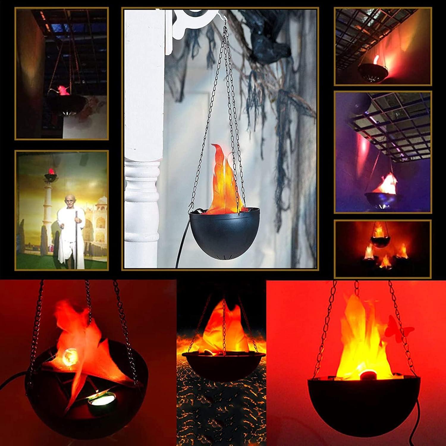 Luz de Llama Colgante LED 3D YANGVVIA 50cm Efecto Realista