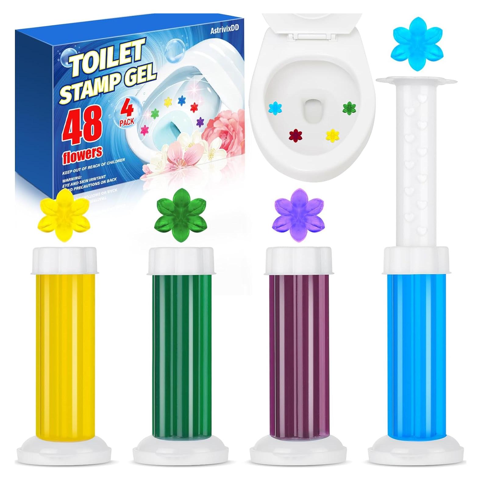 Paquete de 4 Gel para Inodoro AstrivixDD - 48 Sellos Fragancias