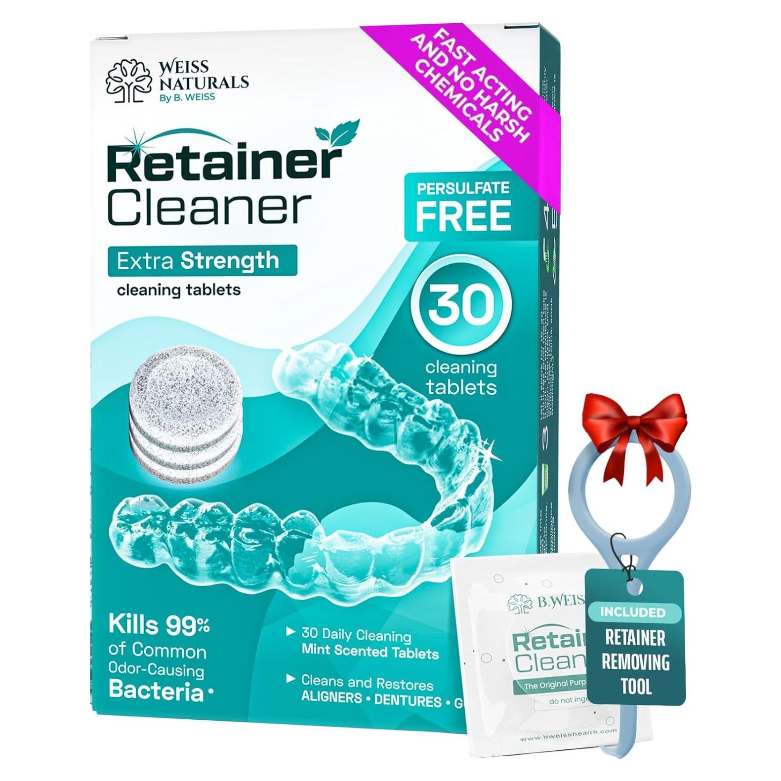 Tabletas Limpiadoras Weiss Naturals para Retenedores - 30 Unidades