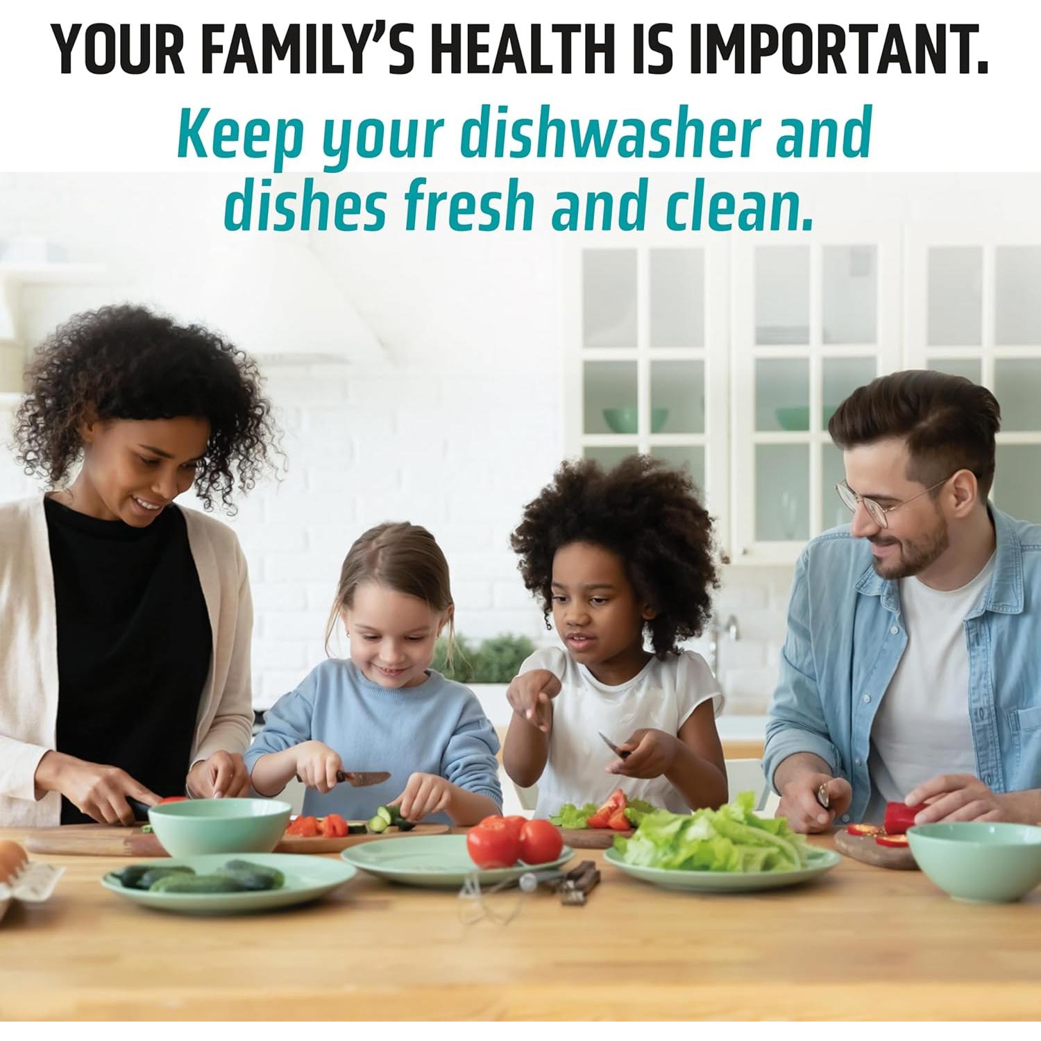 Limpiador y Desodorante de Lavavajillas MIGHTY CLEAN 24 Tabletas