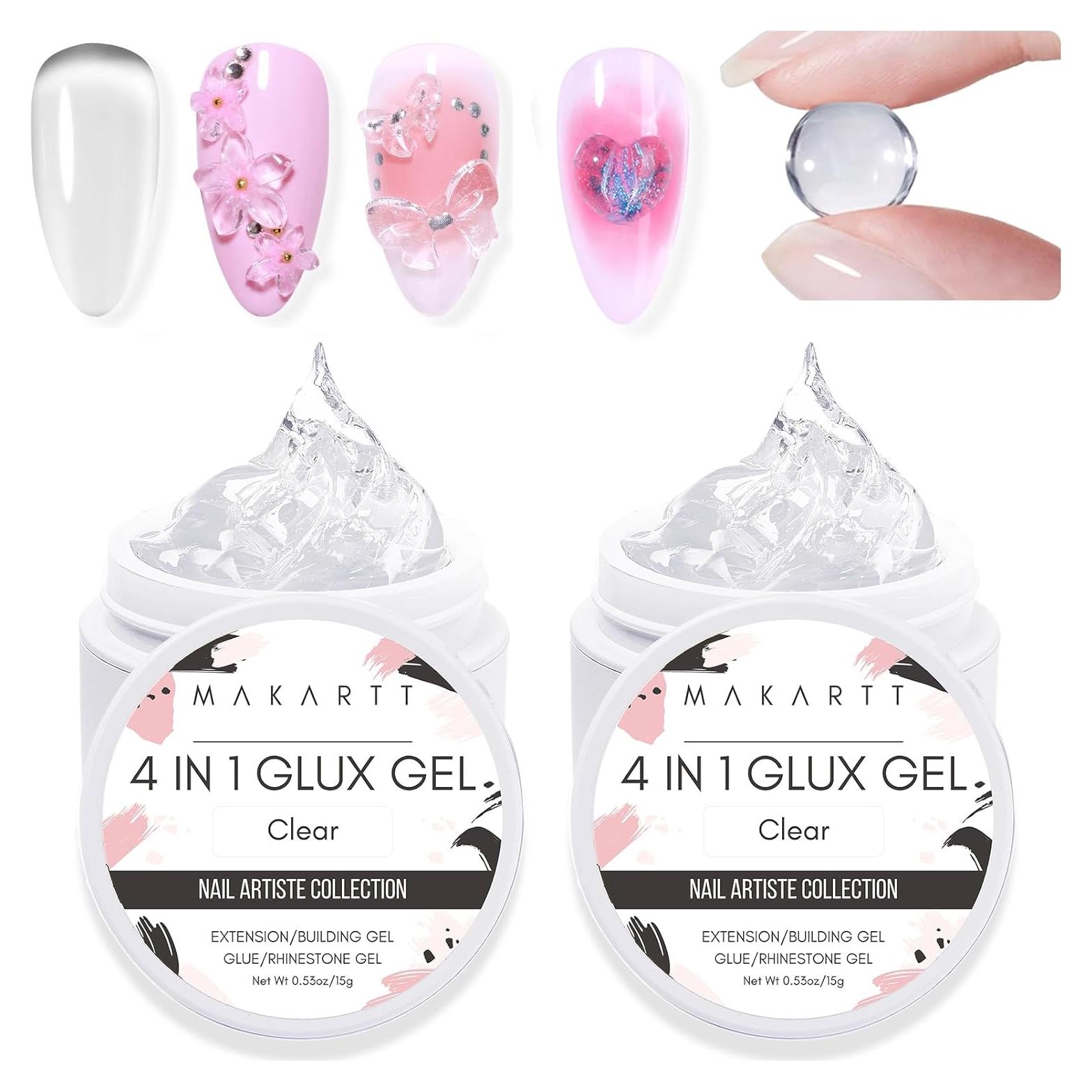 Gel Constructor Sólido Makartt 4 en 1 para Uñas 15ml - 2 Pcs