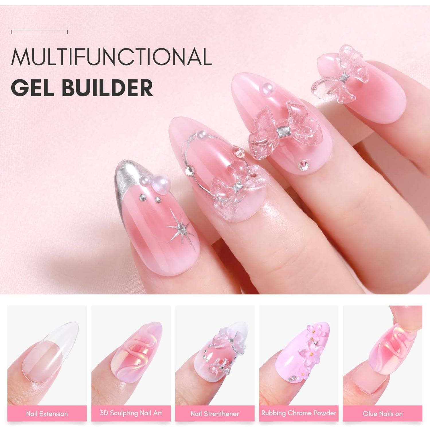 Gel Constructor Sólido Makartt 4 en 1 para Uñas 15ml - 2 Pcs