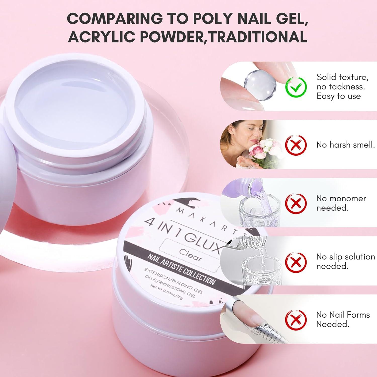 Gel Constructor Sólido Makartt 4 en 1 para Uñas 15ml - 2 Pcs