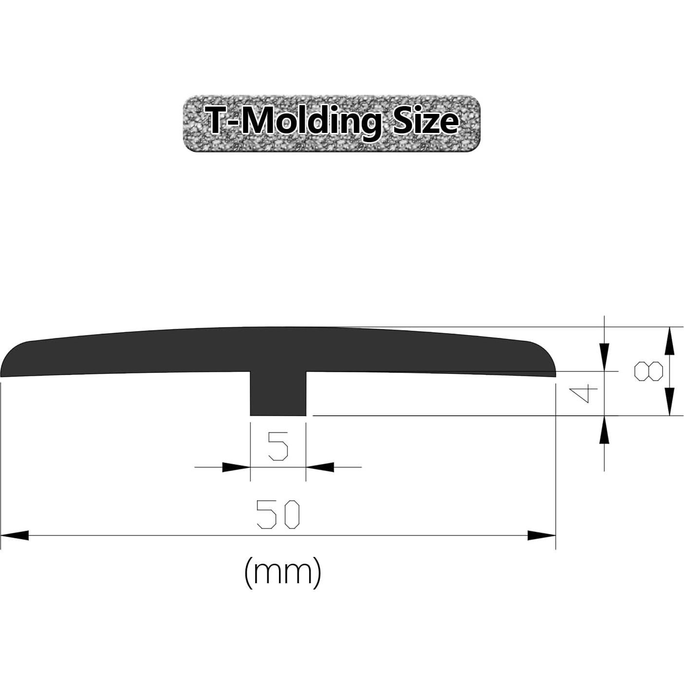 Tira de Transición de Piso T DAILISEN 100cm Gris PVC Flexible