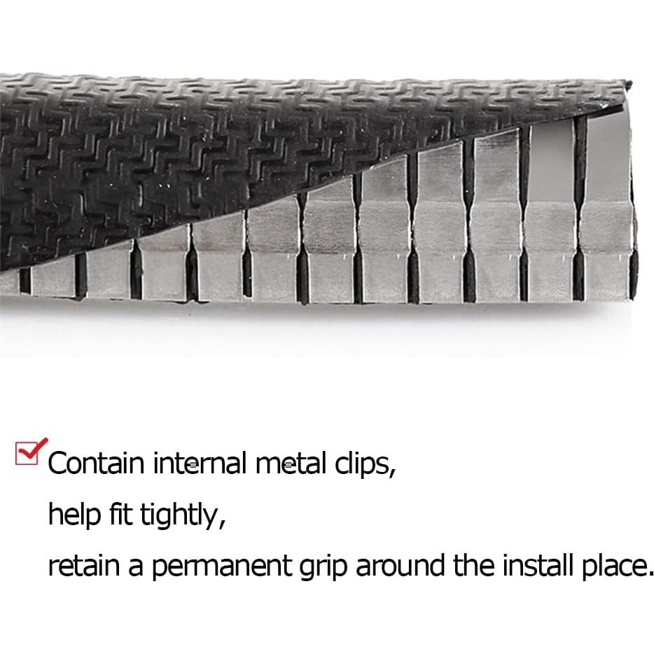 Bisel de goma negro Tintvent 7.92m para bordes de 0.635cm