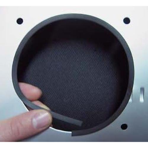 Bisel de canal U de goma Seal Rubber 1.6mm x 1m negro