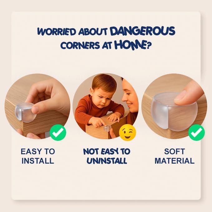 Protectores de Esquinas Transparentes Elite - Silicona 12 Piezas