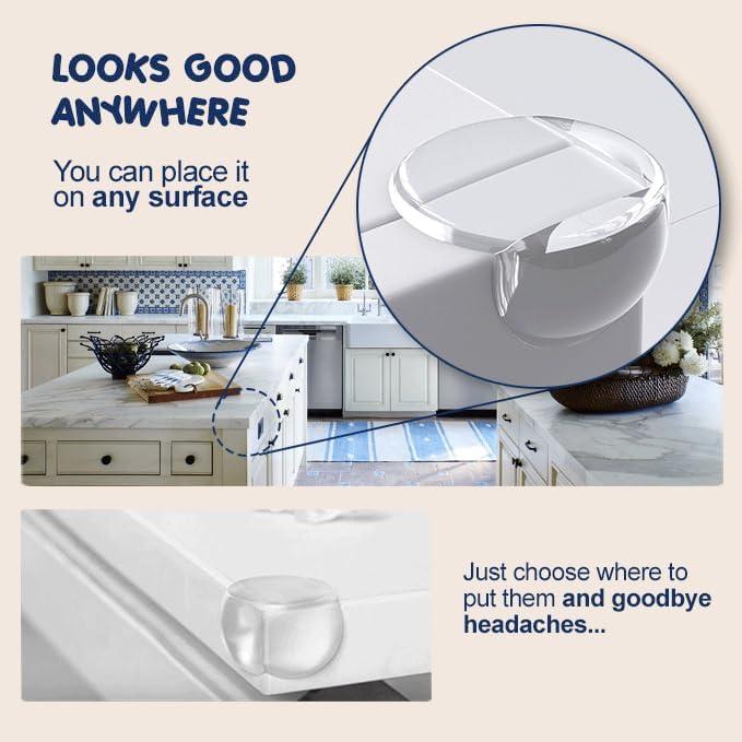 Protectores de Esquinas Transparentes Elite - Silicona 12 Piezas