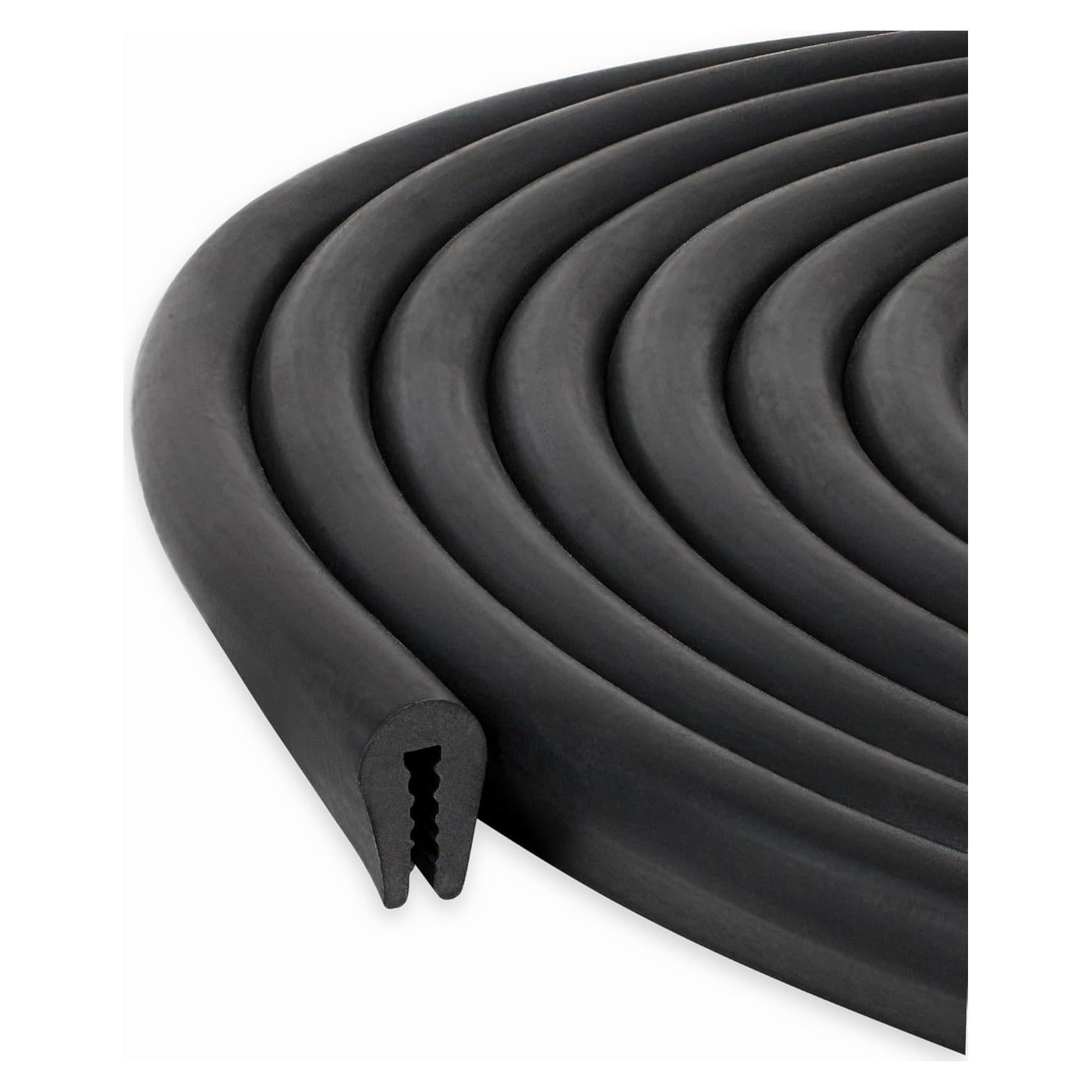 Sellado de Borde de Canal U Negro EPDM 0.76 m - Seal Rubber