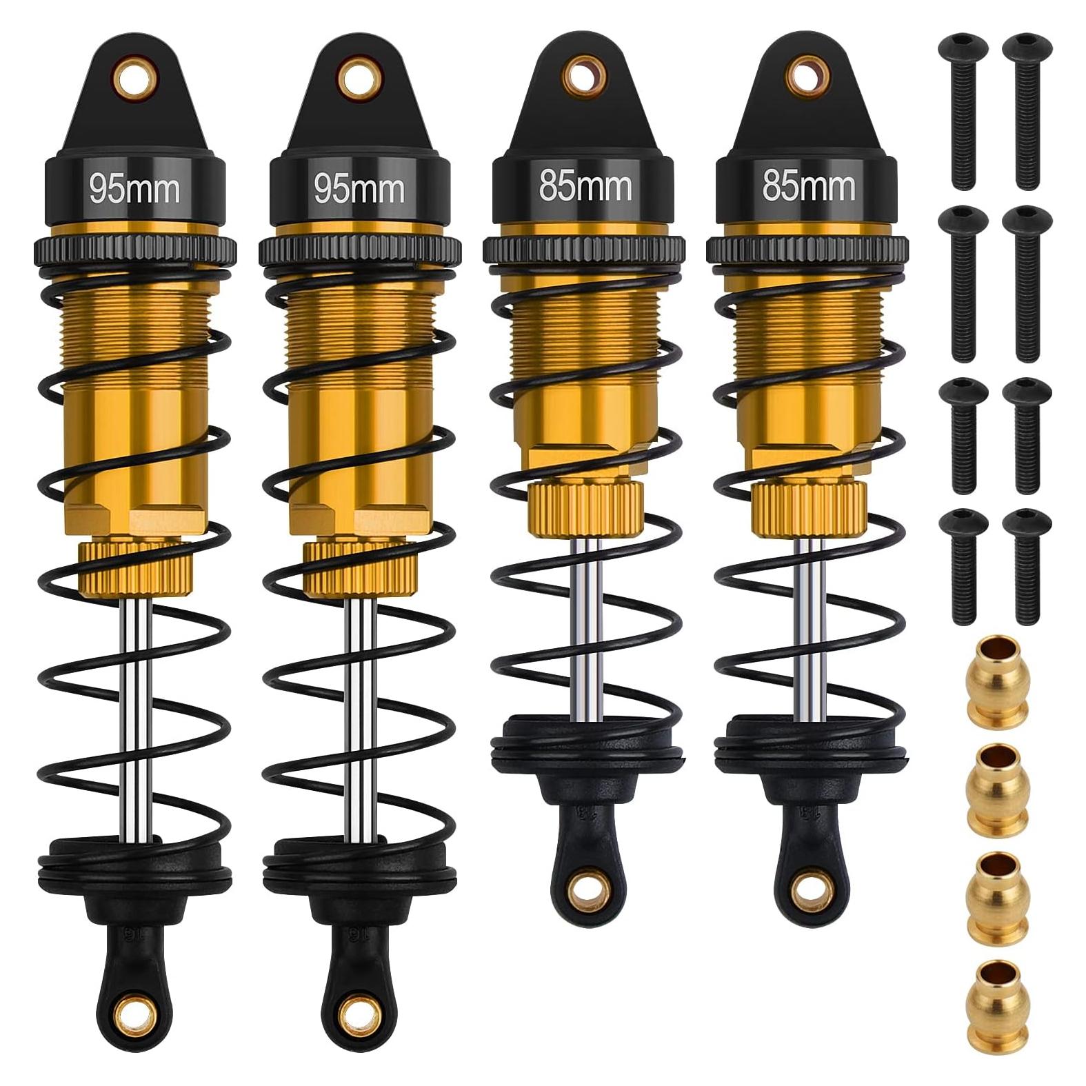 Juego de Amortiguadores RC 4Pcs Aluminio 1:10 85mm Delantero 95mm Trasero