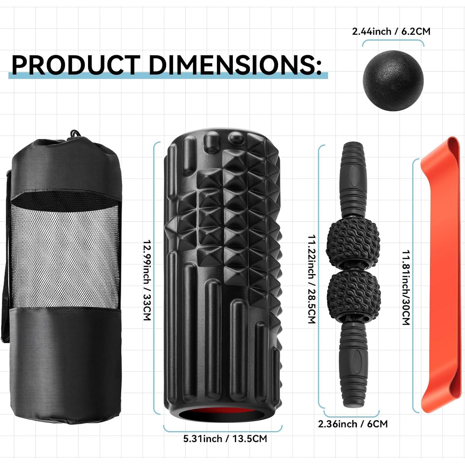 Juego de Rodillos de Espuma Zmarthumb 5 en 1 para Masaje Muscular