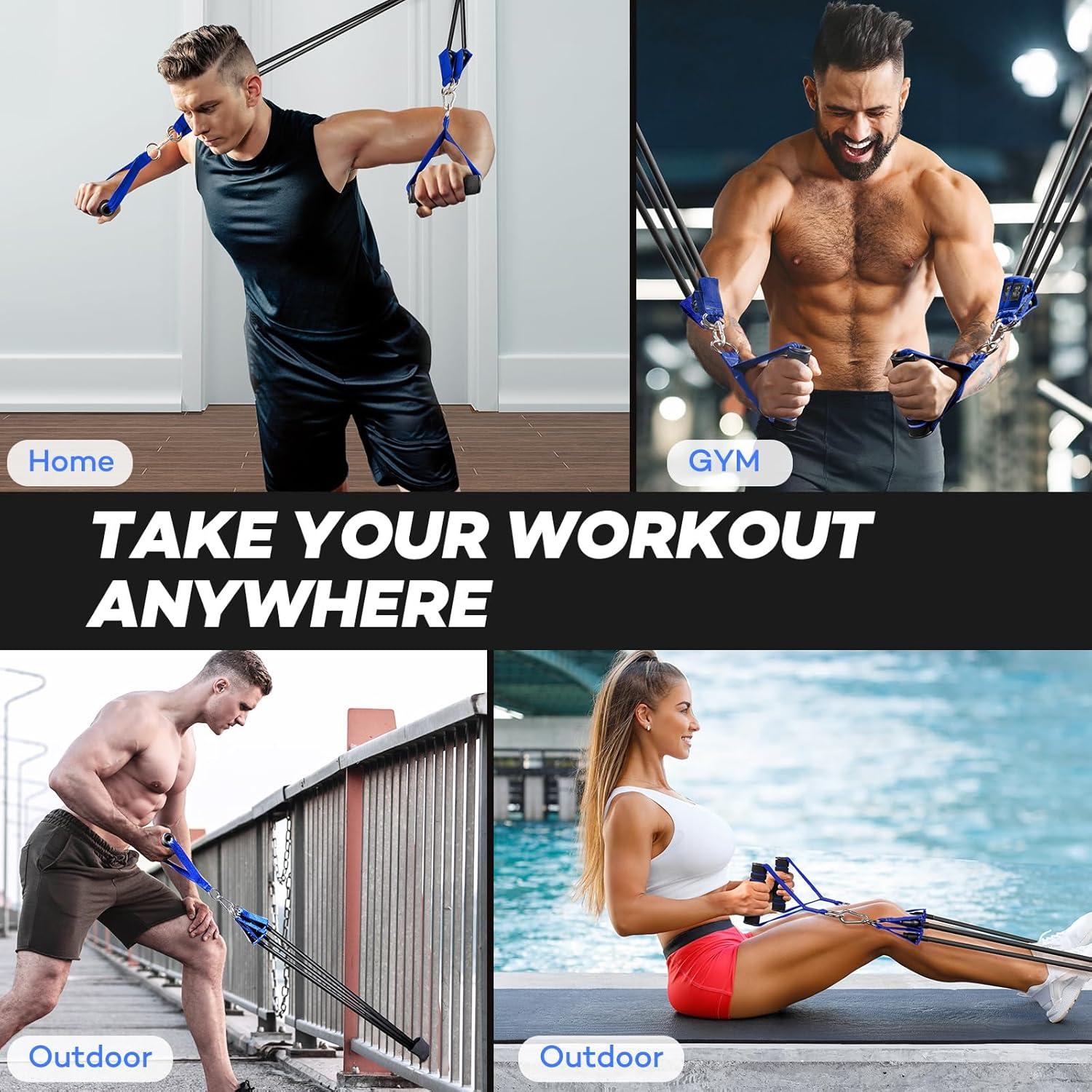 Bandas de Resistencia NITEEN 310lbs Ajustables para Entrenamiento