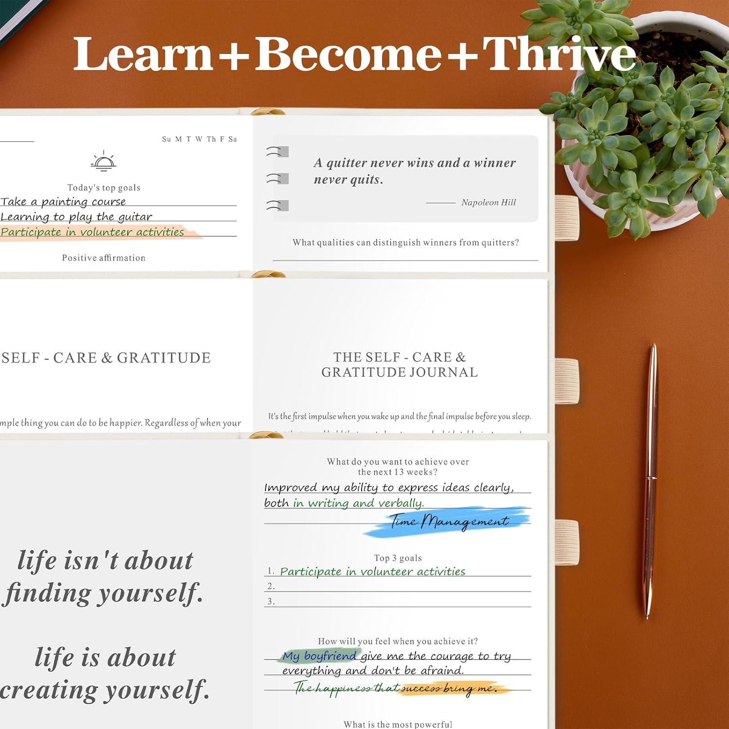 Diario de Autocuidado 5 Minutos al Día A5 Beige - 91 Días