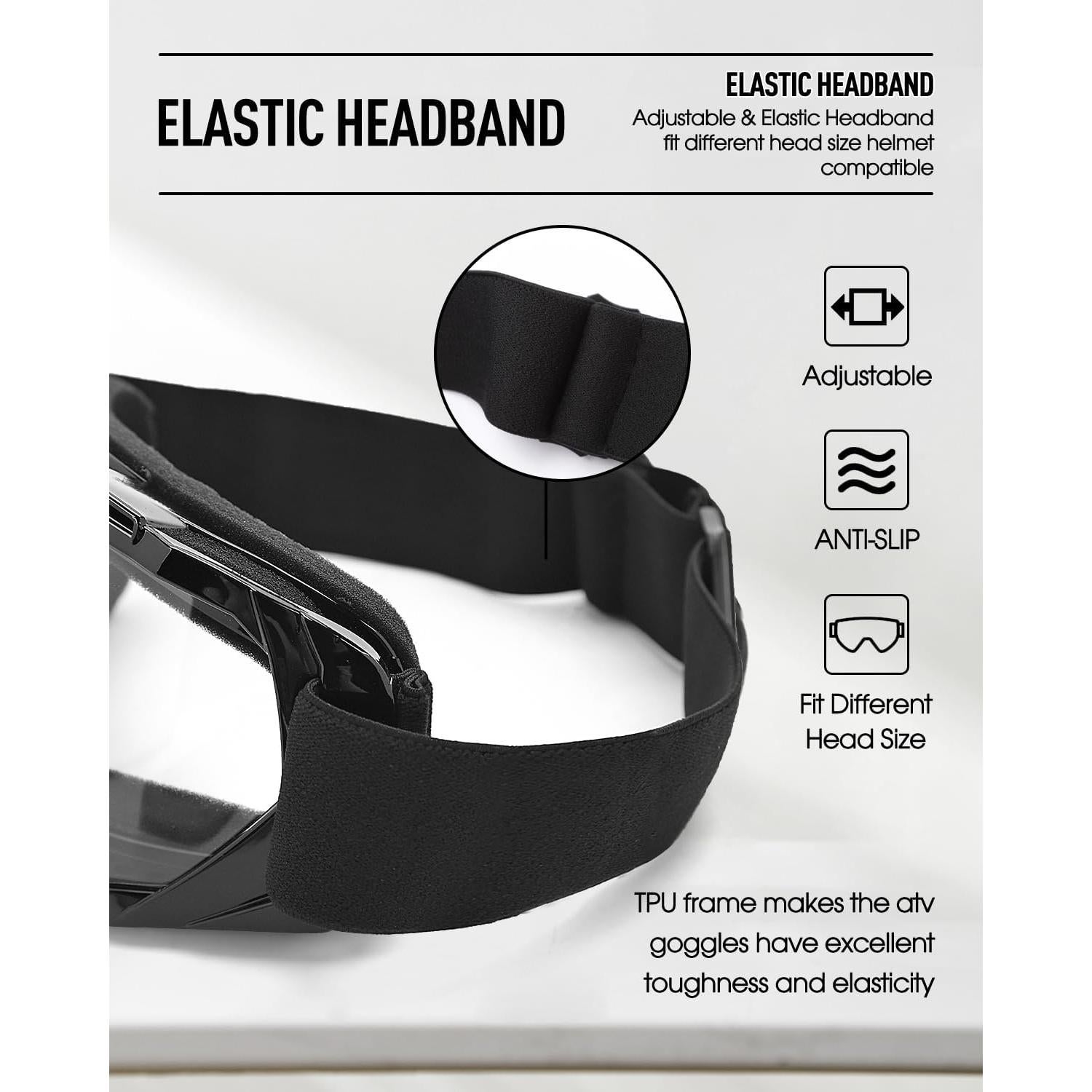 Gafas de Motocross Beyisi con Lentes UV400 y Ajuste Cómodo