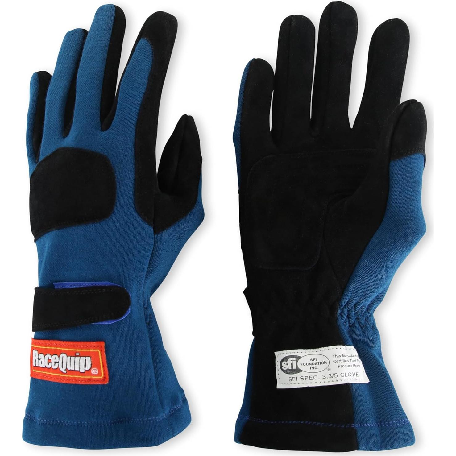 Guantes de Conducción RaceQuip 355 SFI 3.3/5 - Azul - Pequeño