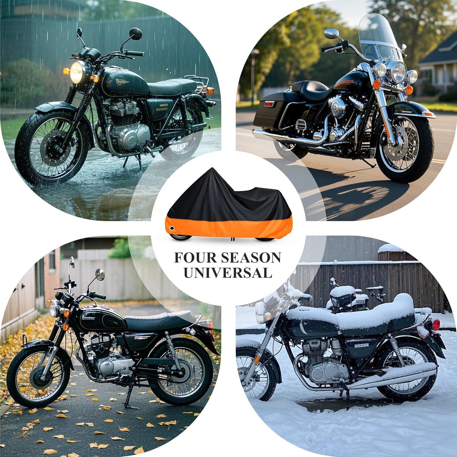 Cubierta de Motocicleta XYZCTEM 2.21m Impermeable Todo Clima