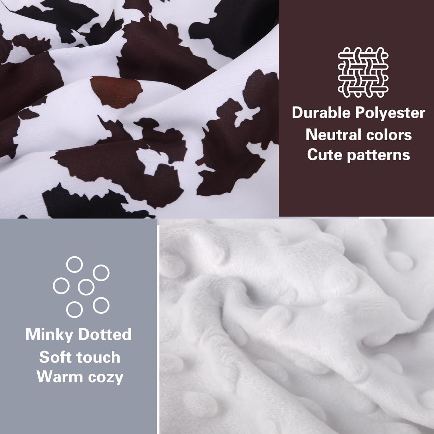 Cubierta de Asiento de Coche Rquite para Bebé Estampado Vaca