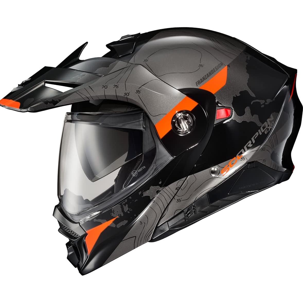 Casco Modular ScorpionEXO AT960 Aventura Naranja Pequeño