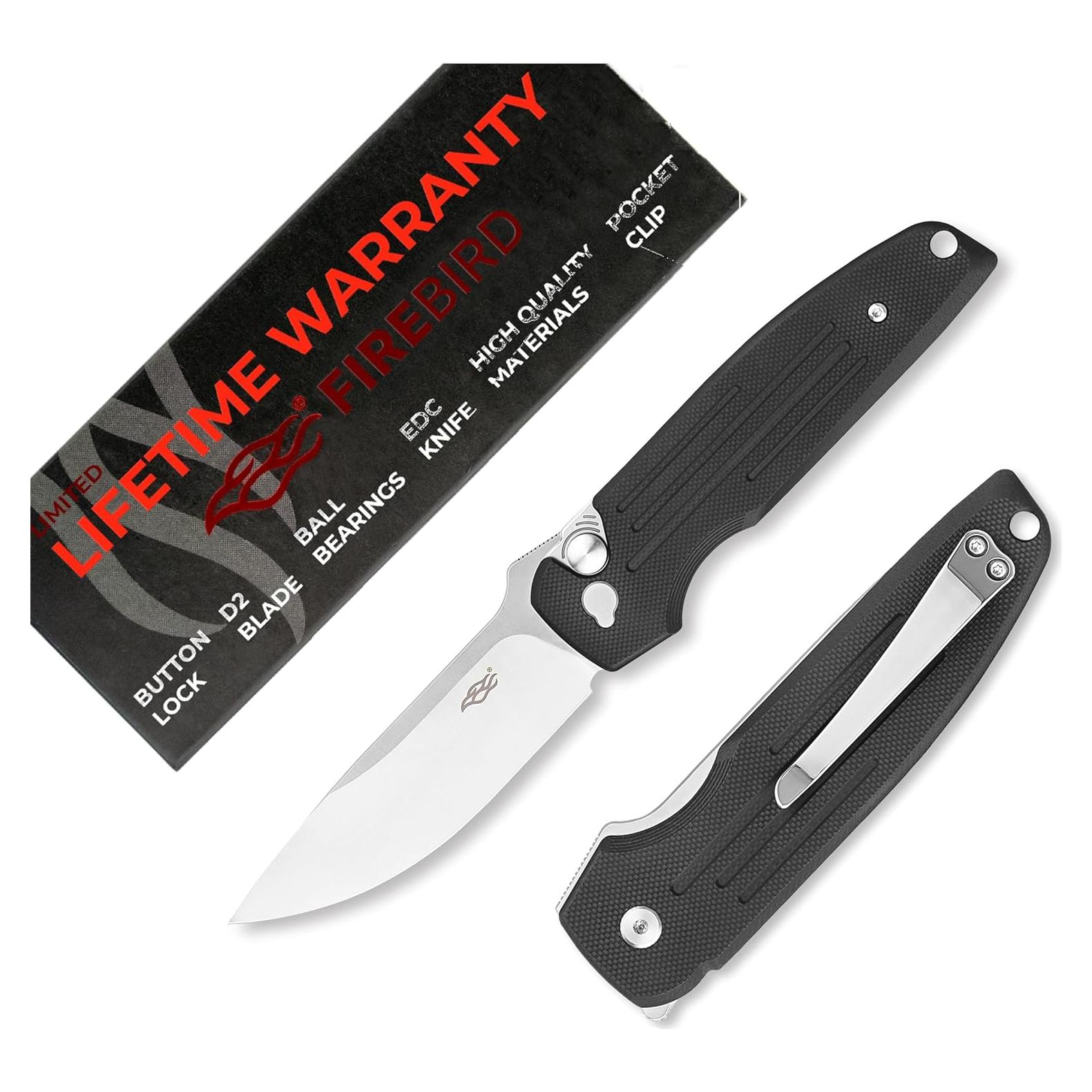 Cuchillo Plegable Firebird FH926-BK Acero D2 Mango G10 Negro