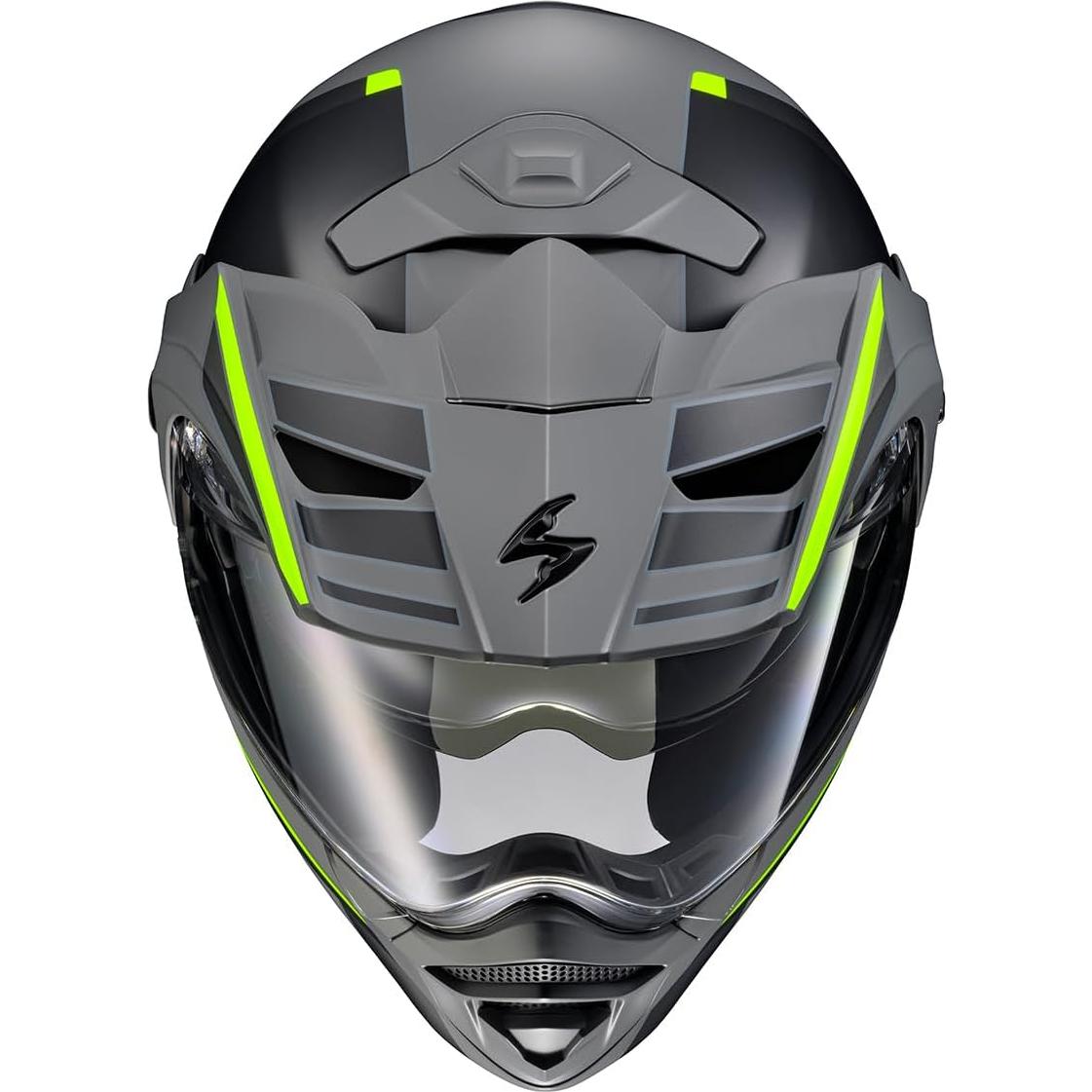 Casco Modular ScorpionEXO AT960 Aventura Gris/Hi-Viz Pequeño