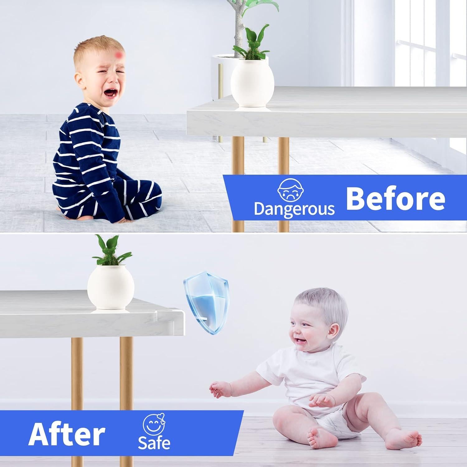 Protectores de Esquinas Transparentes TenLaitech - Paquete de 8