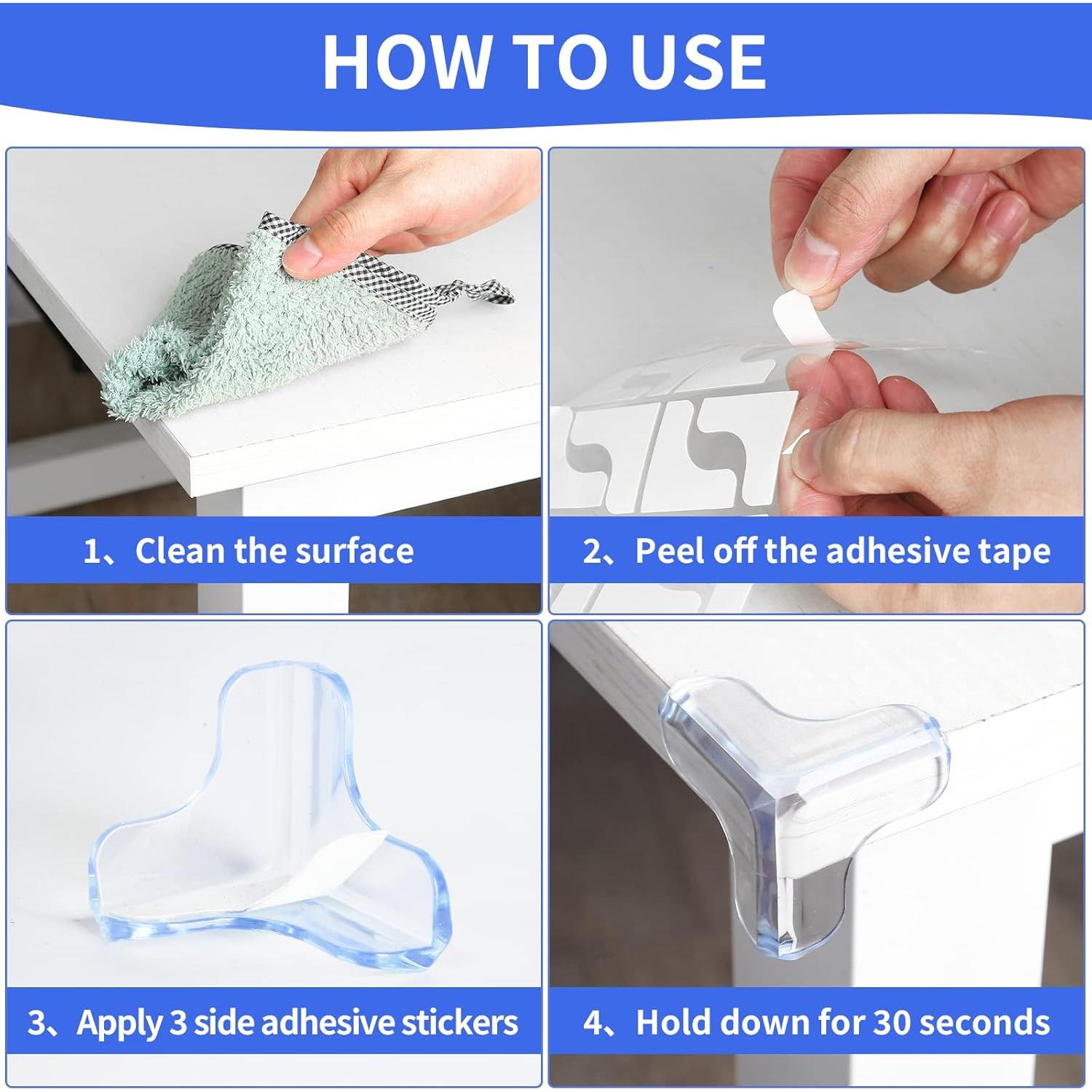 Protectores de Esquinas Transparentes TenLaitech - Paquete de 8