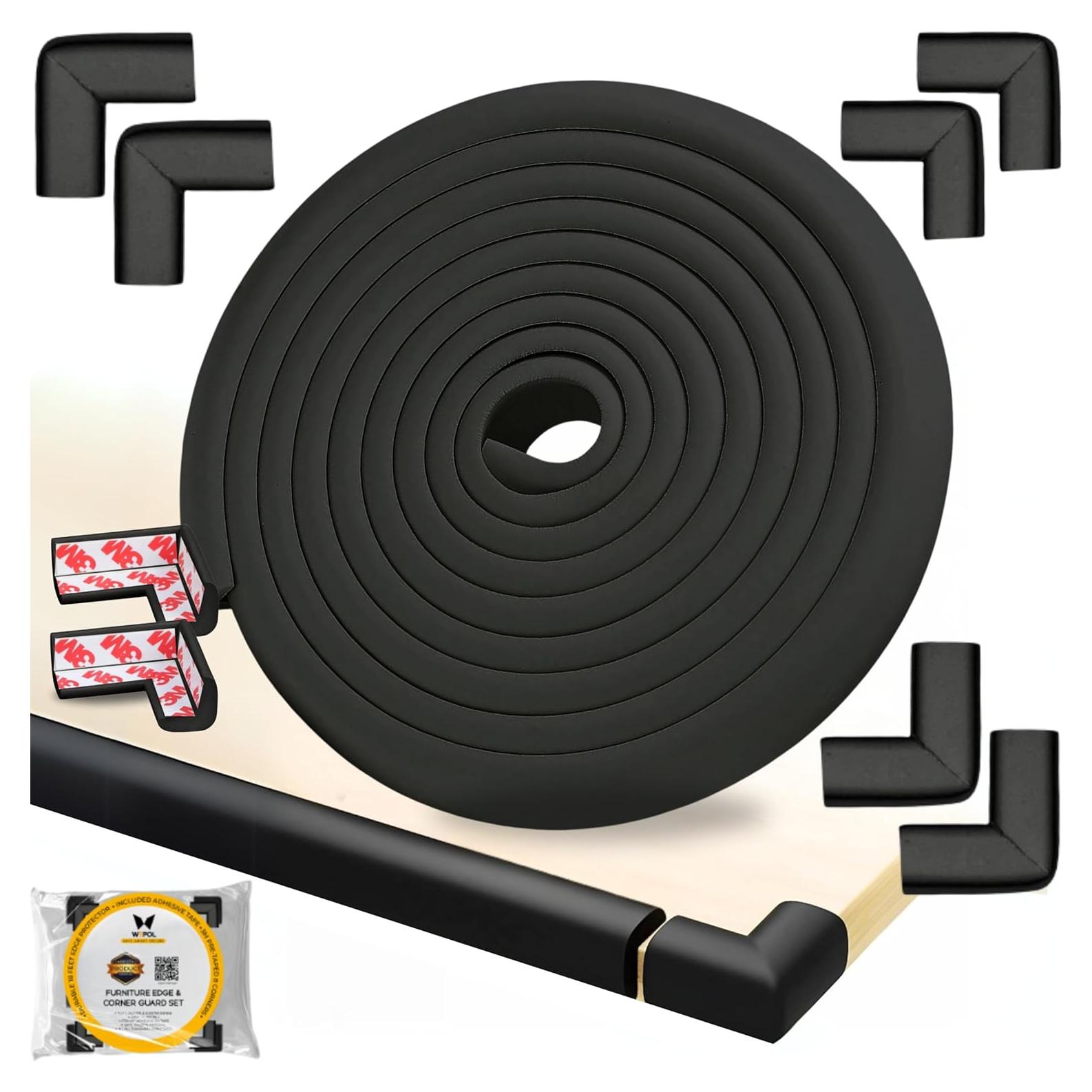 Protector de Bordes y Esquinas WEPOL para Bebés - 5.49m Negro