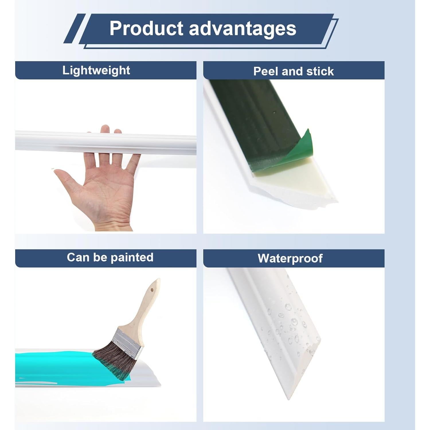 Kit de Moldura de Pared Autoadhesiva NeatiEase 40.64x60.96cm