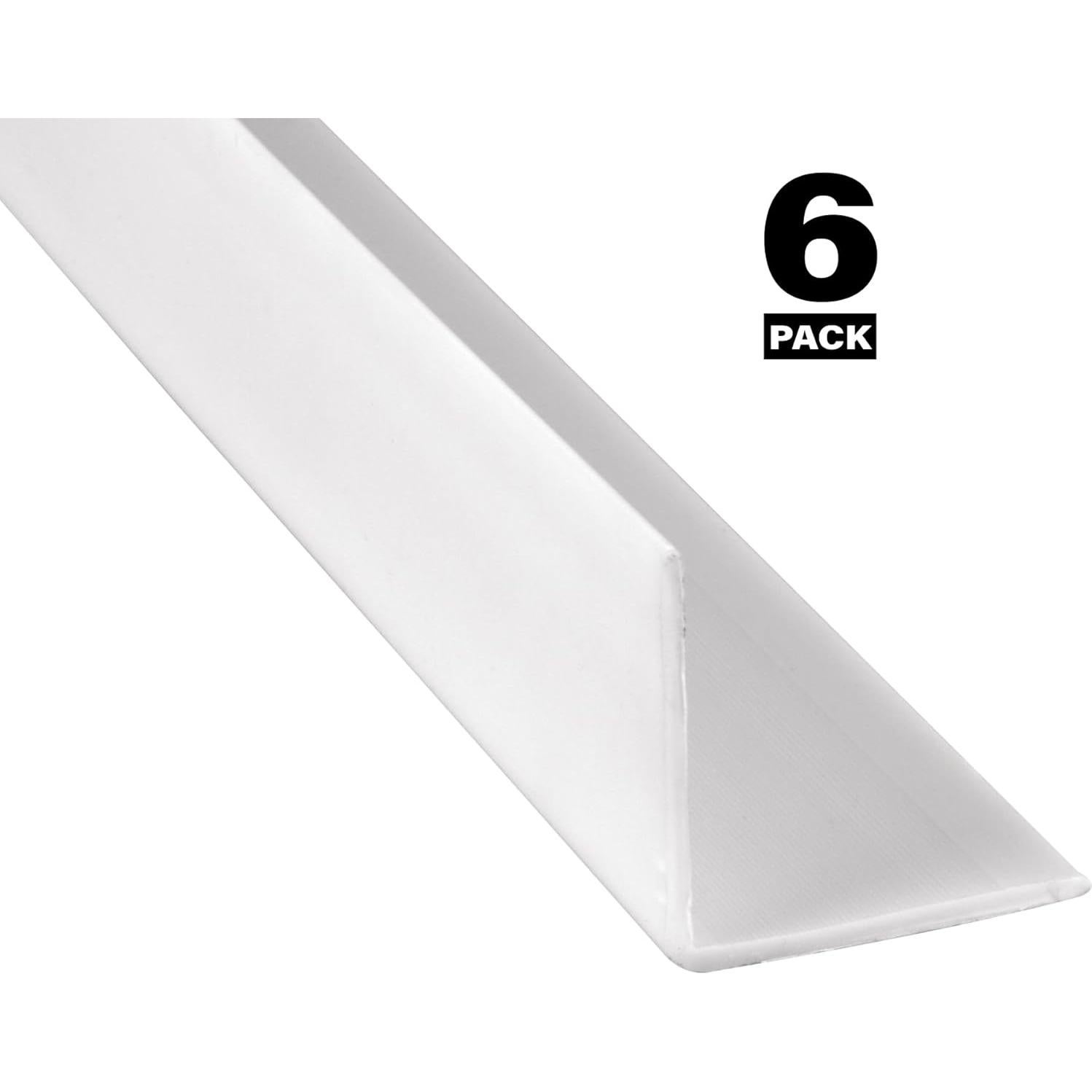 Protectores de Esquina de Vinilo Prime-Line 6 cm x 122 cm - Paquete de 6