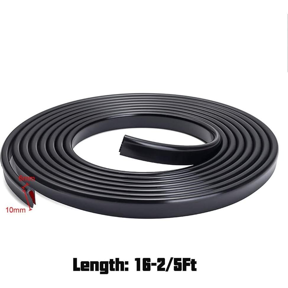 Winunite Protector de Bordes de Puertas de Coche 5M Negro