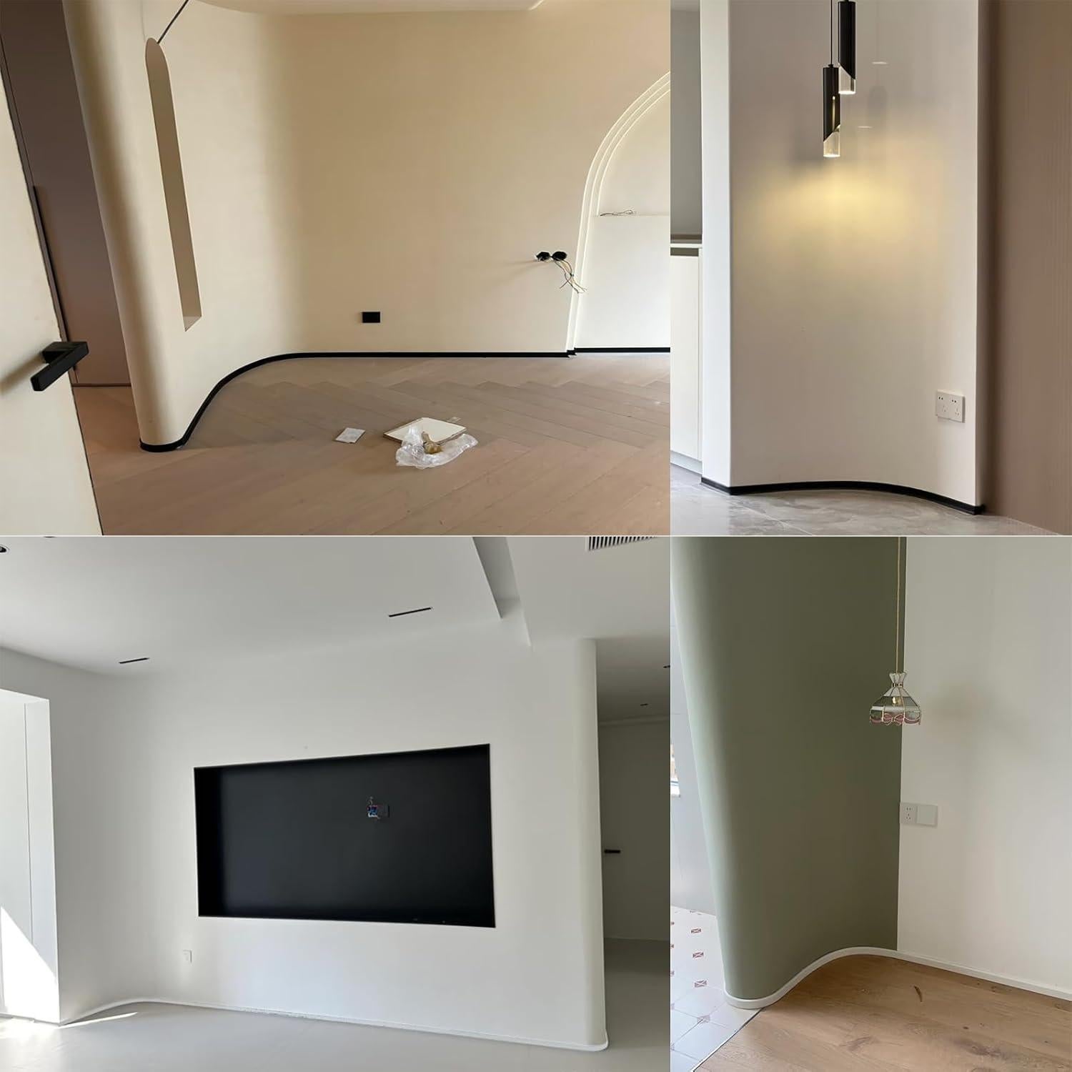 Moldura Flexible de Caucho Ynotus 150cm Blanco Autoadhesiva