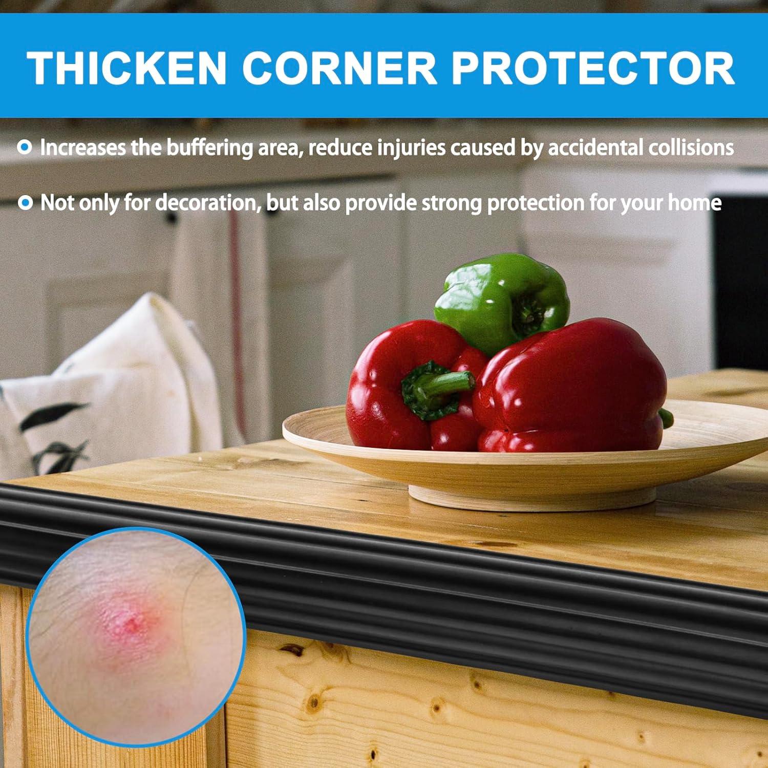 Protector de Esquinas de Pared Heonay 2 cm x 3 m Negro