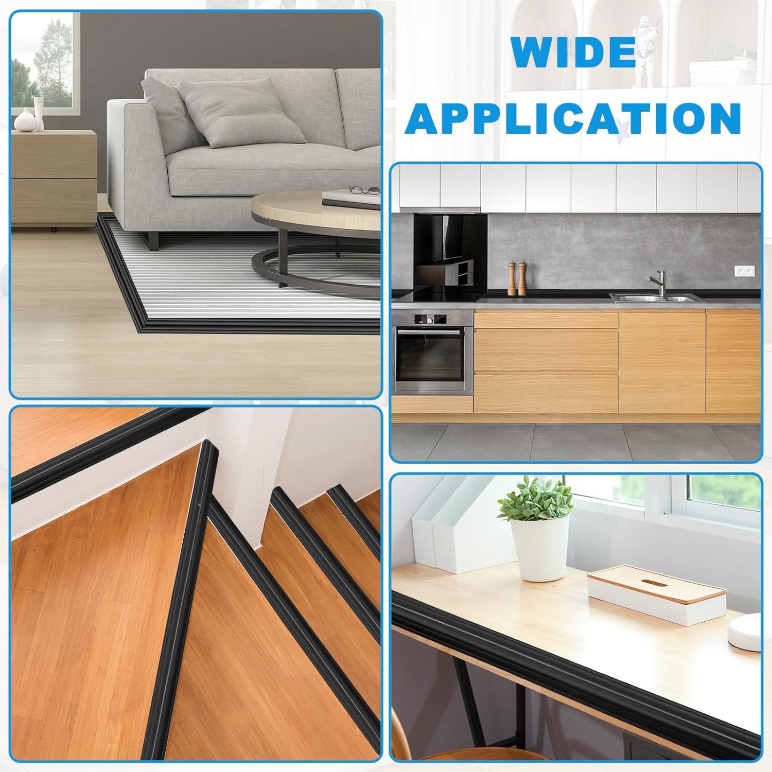 Protector de Esquinas de Pared Heonay 2 cm x 3 m Negro